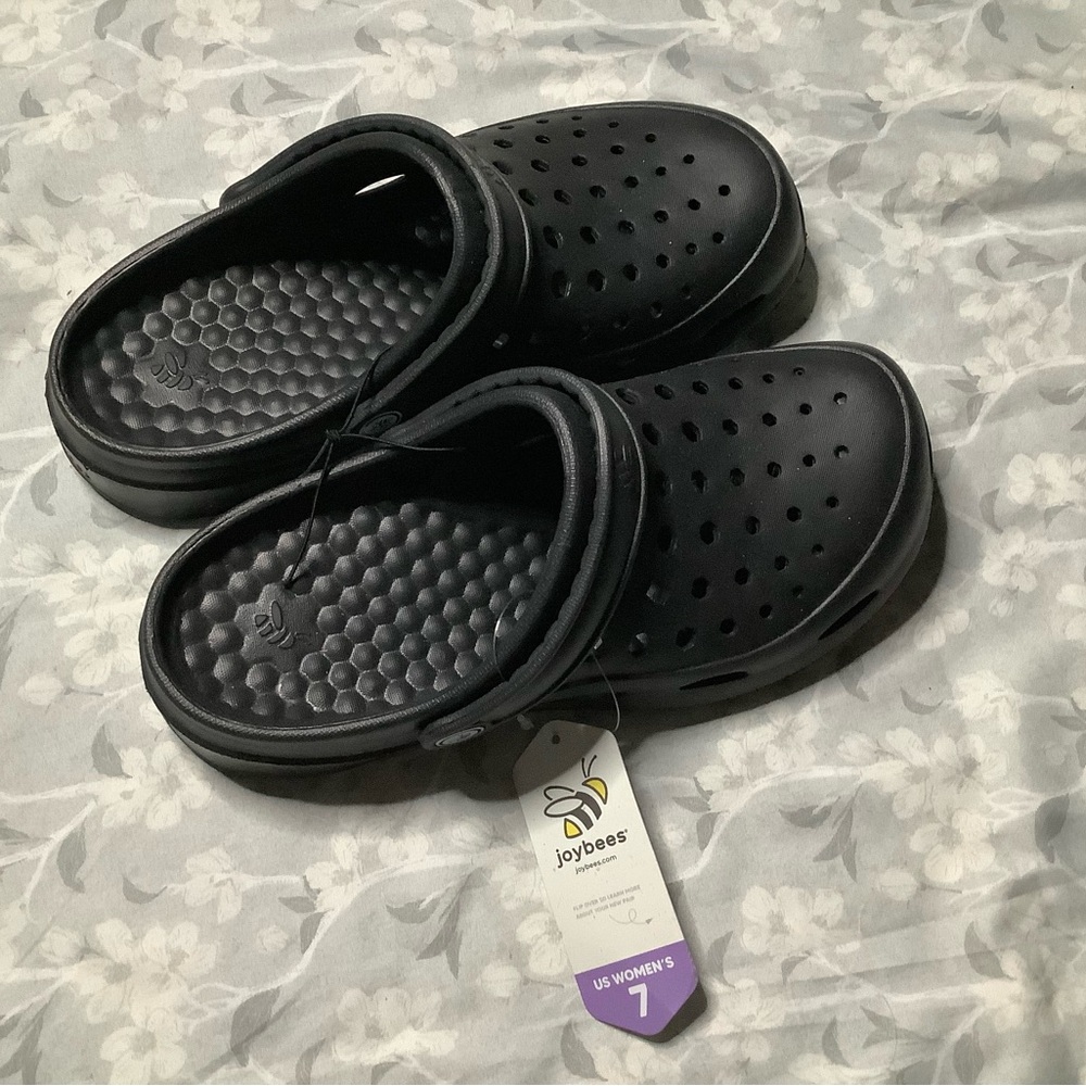 Black Ventilated Slip-On Clogs - Picture 2 of 5